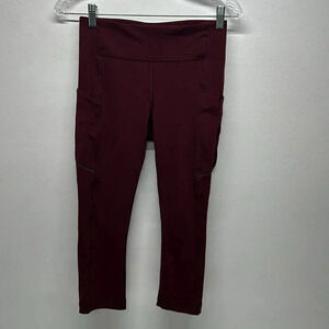 Lululemon Speed Up Tight Leggings Full On Luxtreme Garnet Red Size 6 Tall 19.5 *